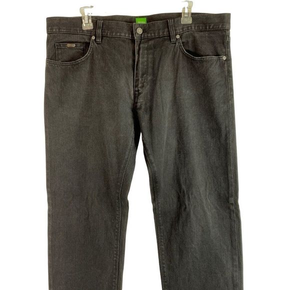 Hugo Boss Maine 1  Sz 38 x 32 Regular fit Straight Stretch Mens Black Jeans 6260 - Picture 4 of 13